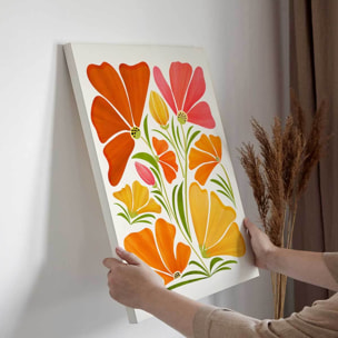 Tableau fleurs Printemps sauvages Toile imprimée