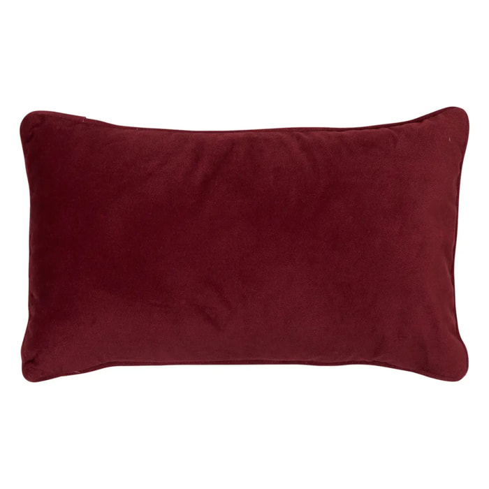 Coussin Lilou rouge grenat 50x30cm