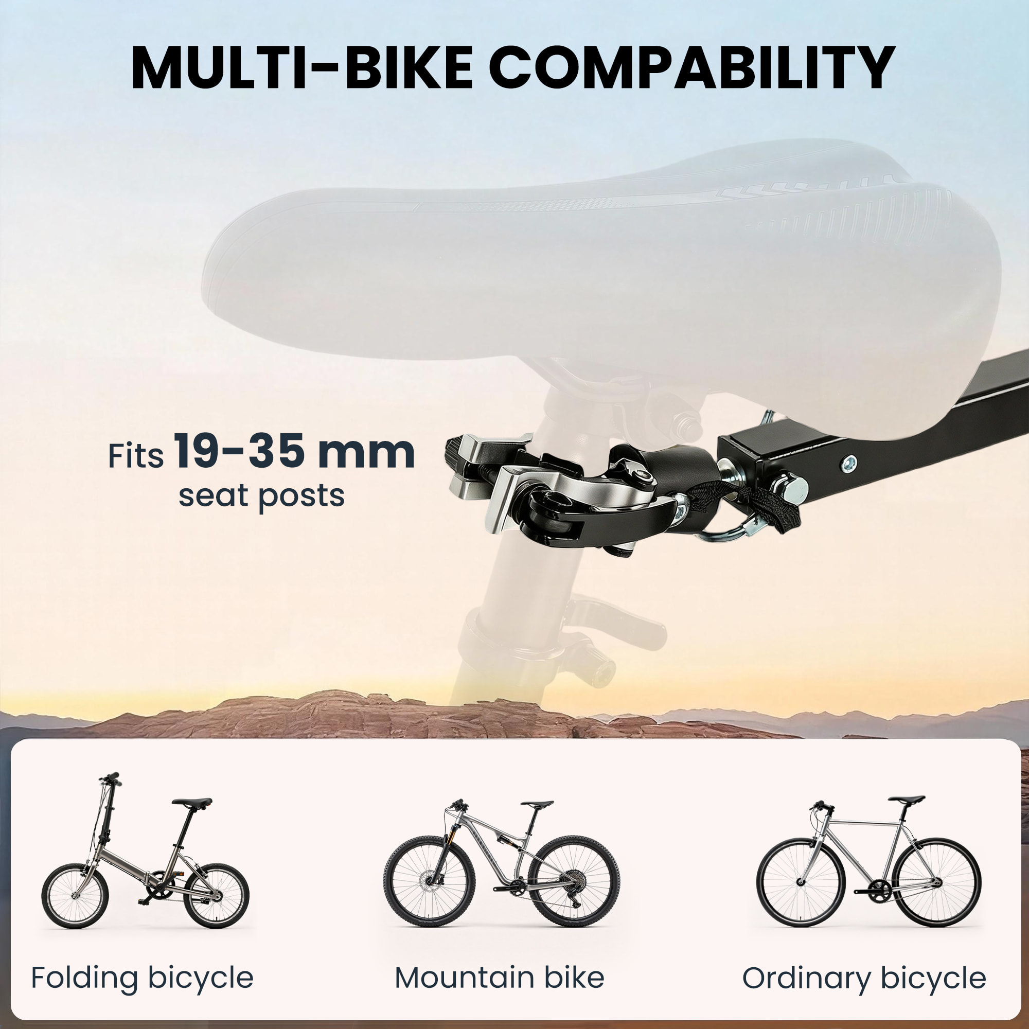 Remorque vélo cargo pliable caisse plastique 65L noir