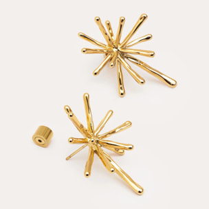 Orecchino Nova in Acciaio Placcato Oro