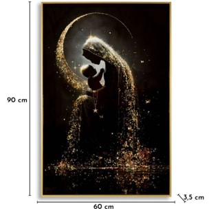 STAMPA DECORATA SU TELA LACCATA C/CORNICE MATERNITY -A- CM 60X3,5
X90