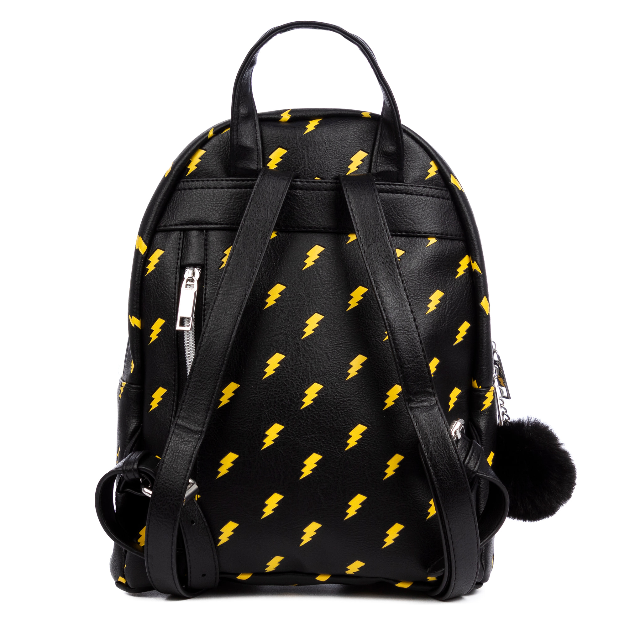 Zaino Nero Pokémon Premium. Ampio scomparto principale con tasca anteriore e posteriore. Con accessorio pompon.