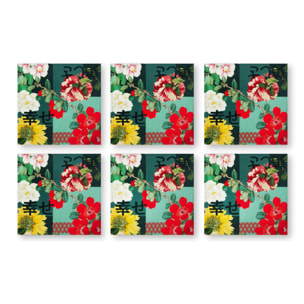 Set 6 Tovaglioli 40x40 Excelsa – Furisode, Cotone Multicolore