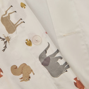 Funda nórdica mapamundi Mapamu color blanco 100% Algodón percal