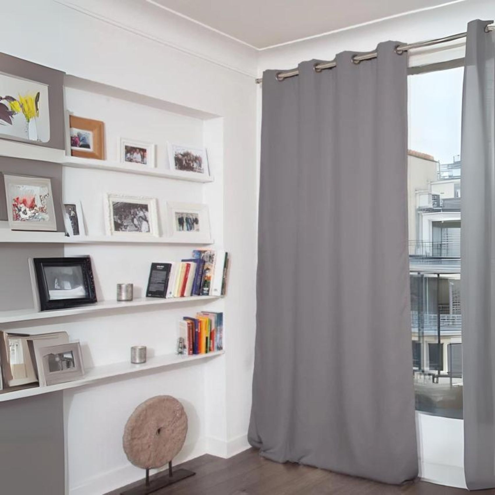 Rideau Phonique Occultant et Thermique 'MOONDREAM' - Gris clair