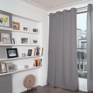 Rideau Phonique Occultant et Thermique 'MOONDREAM' - Gris clair