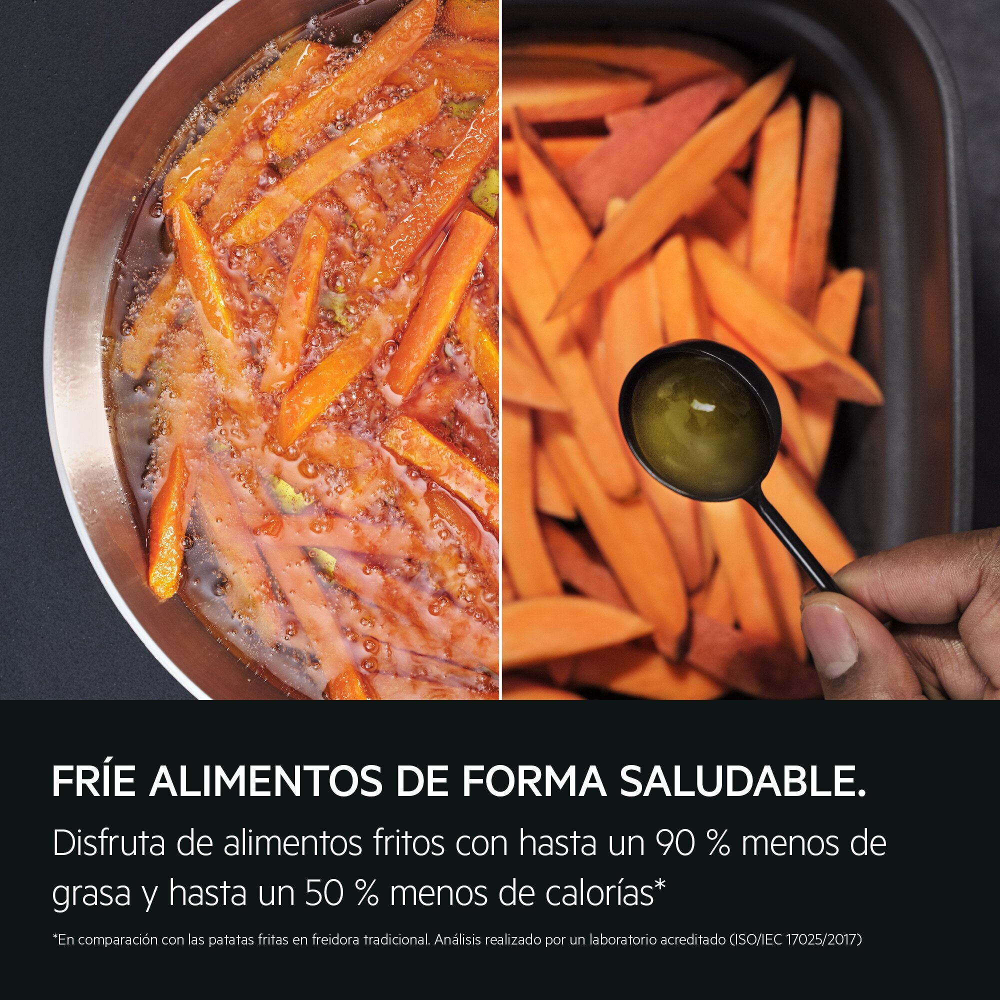 AEG Freidora de aire de 7 litros, función vapor y 6 programas AAF7SB