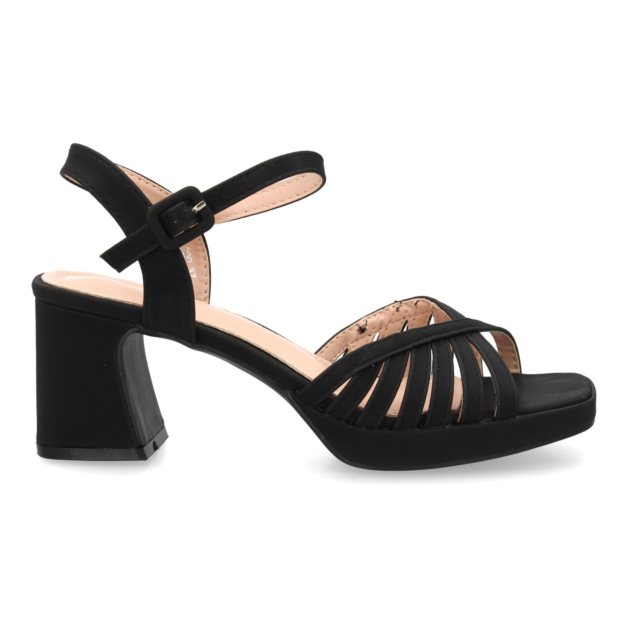 Sandalia tacón ancho plataforma elegante para mujer