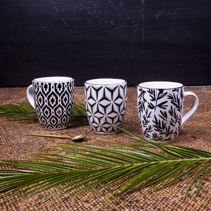 Lot de 6 mugs, SAVANA