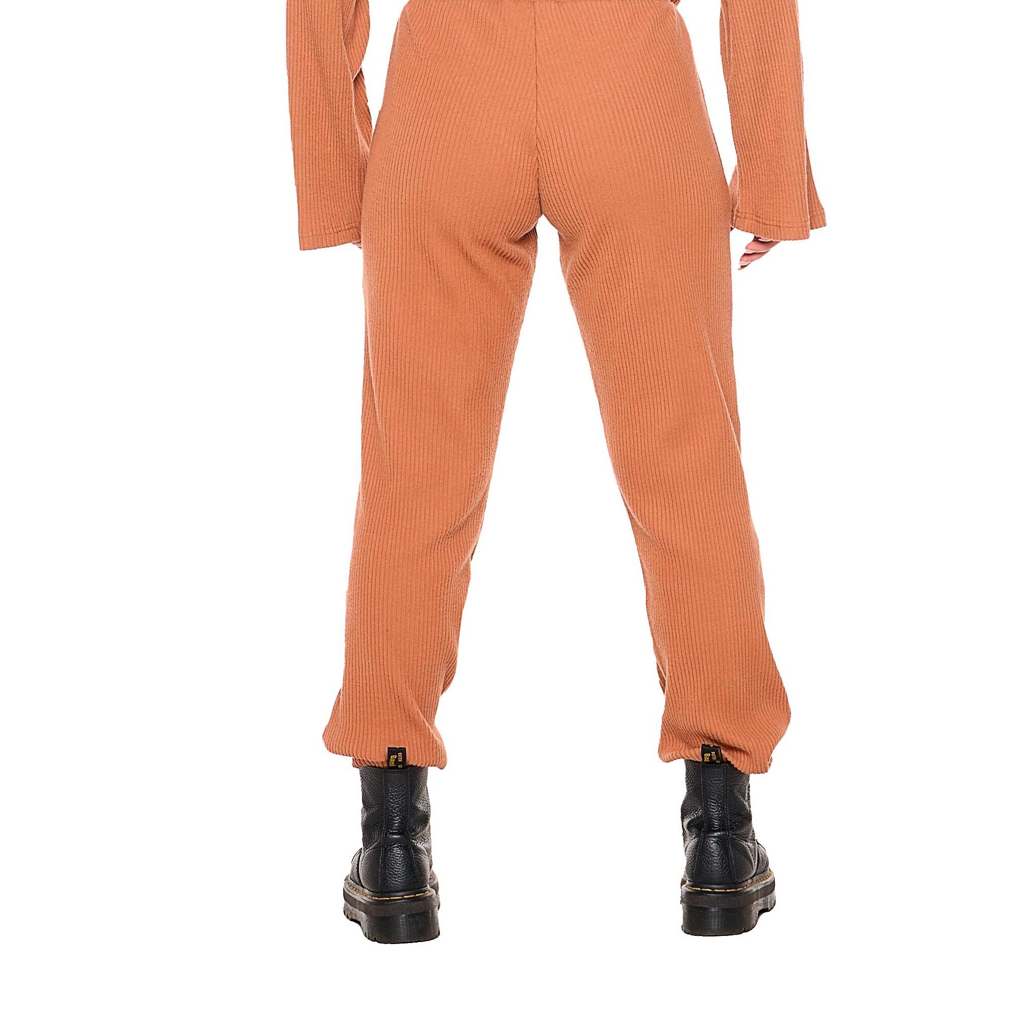 Pantalone palazzo da donna invernale in costina 'Relaxed'