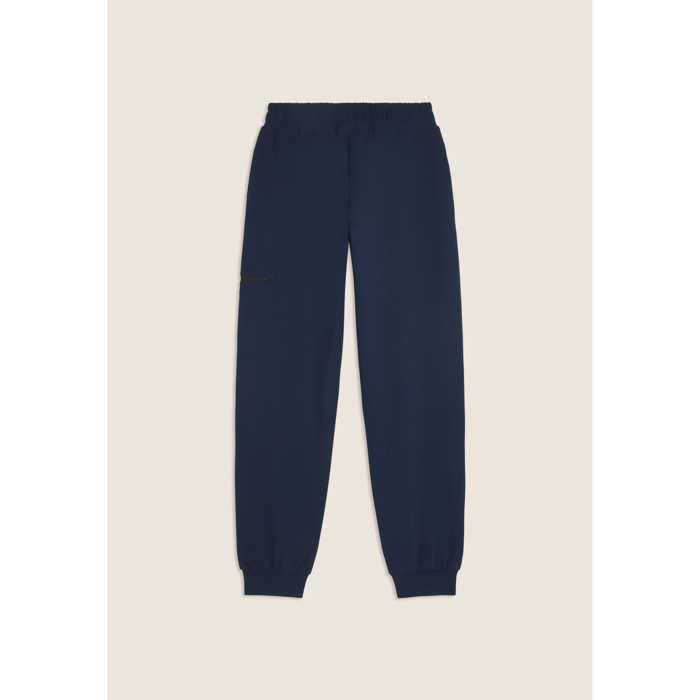 Pantaloni regular con tasca zip sulla gamba