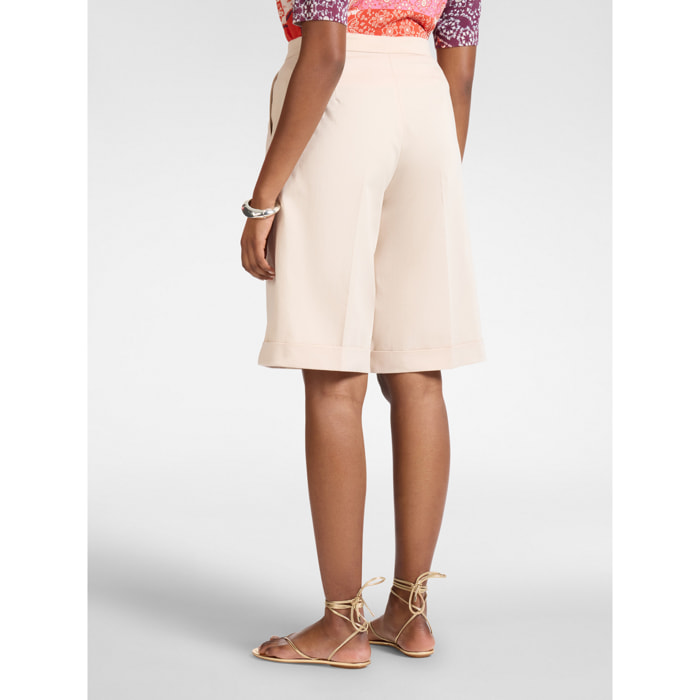 Elena Mirò - Pantaloni corti in misto cotone - Beige