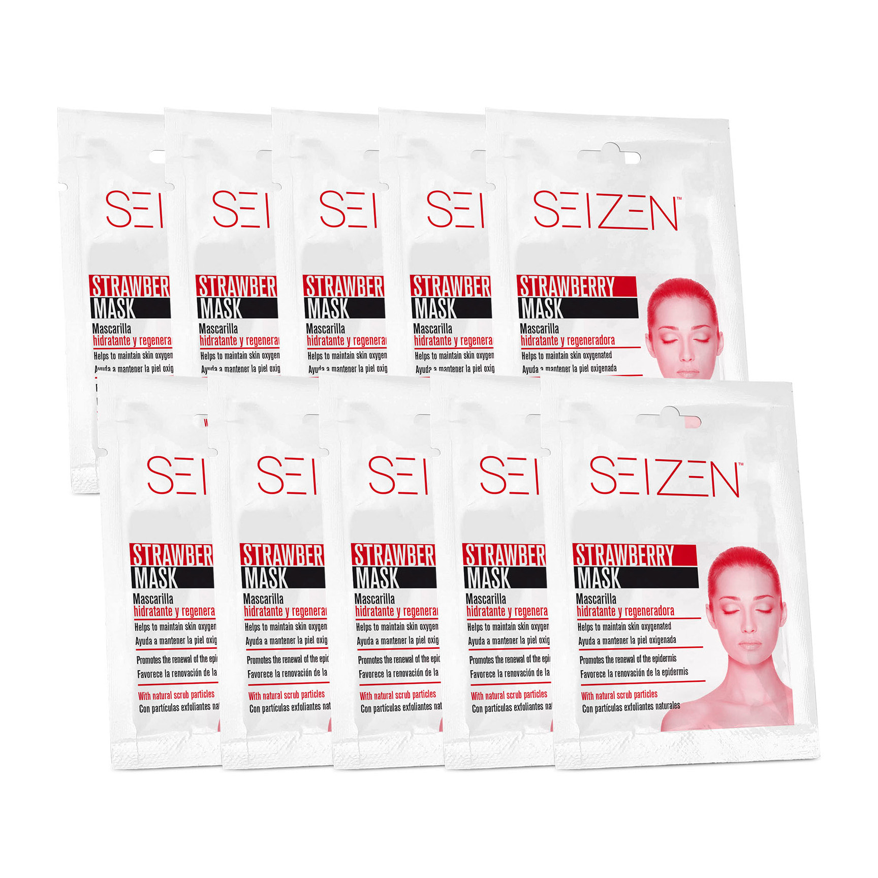 Masque la fraise 10 ml seizen paquet de 10