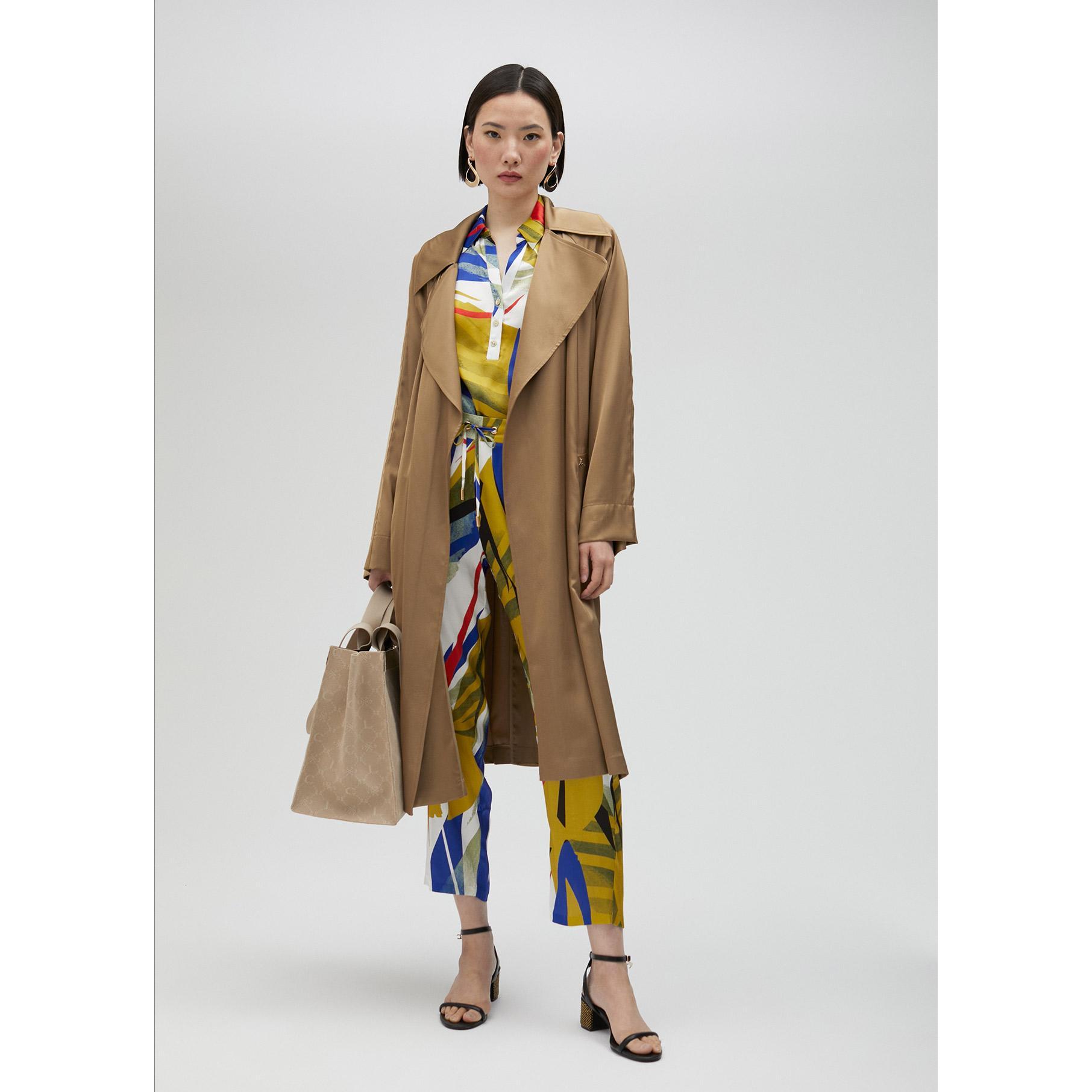 Trench lungo in satin