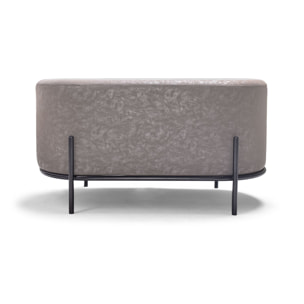LIPSIA LETHERETTE - Pouf ovale in letherette