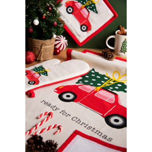 Set canovaccio con presina Excelsa – Ready For Christmas, Cotone Bianco
