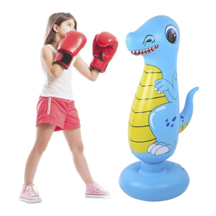 Dinosauro gonfiabile rimbalzante. Punching ball, pratica karate, boxe. 120 cm.