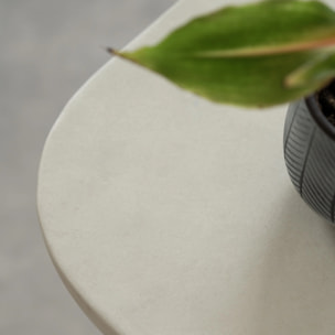 Table d'appoint carrée en béton blanc - Samui