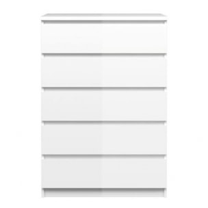 Grande commode 5 tiroirs rangement chambre - 3 coloris - SOFT