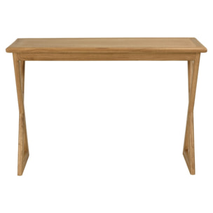 AMY - Console 110cm en bois de mindi pieds croisés