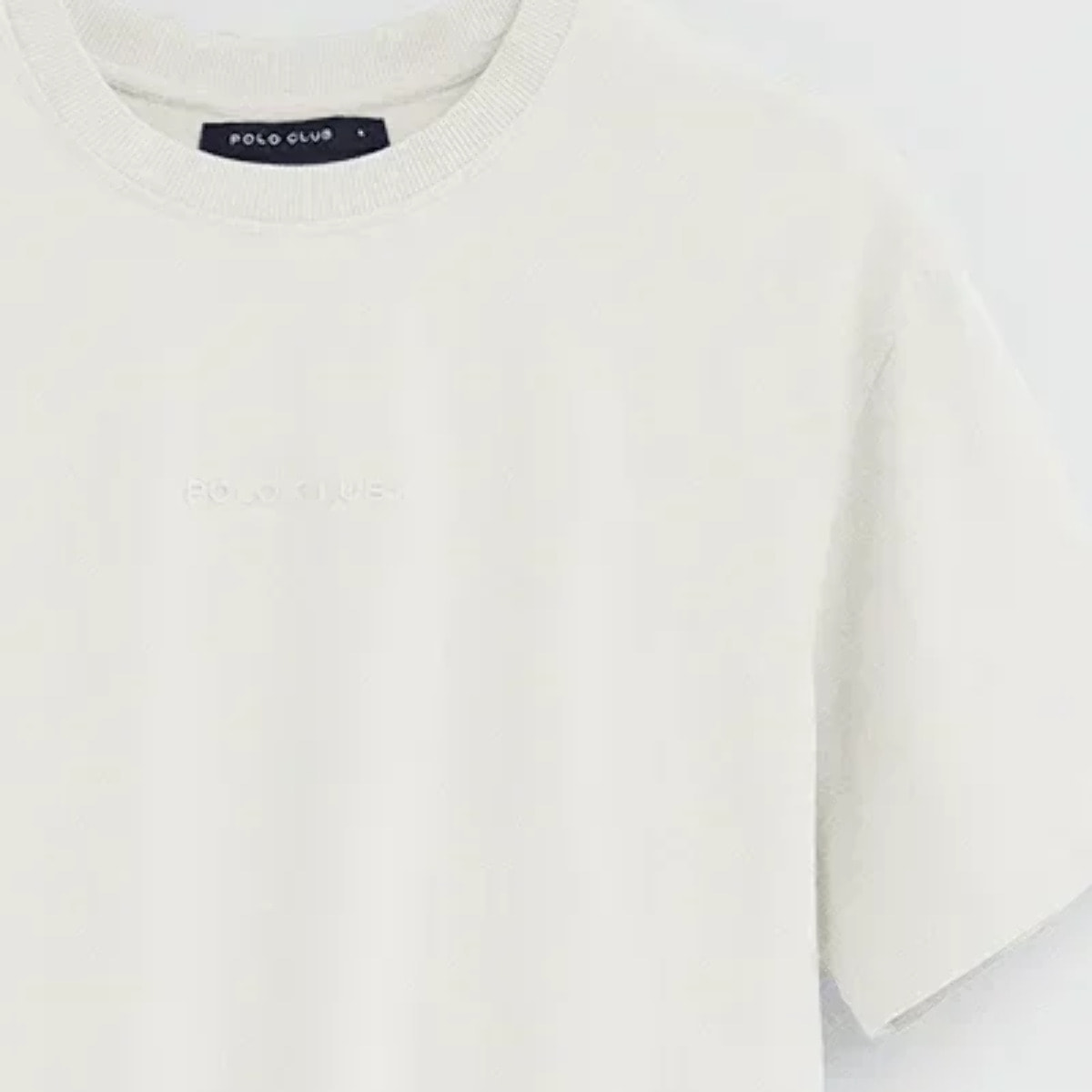 Maglietta bianca relaxed fit con logo in gomma Polo Club