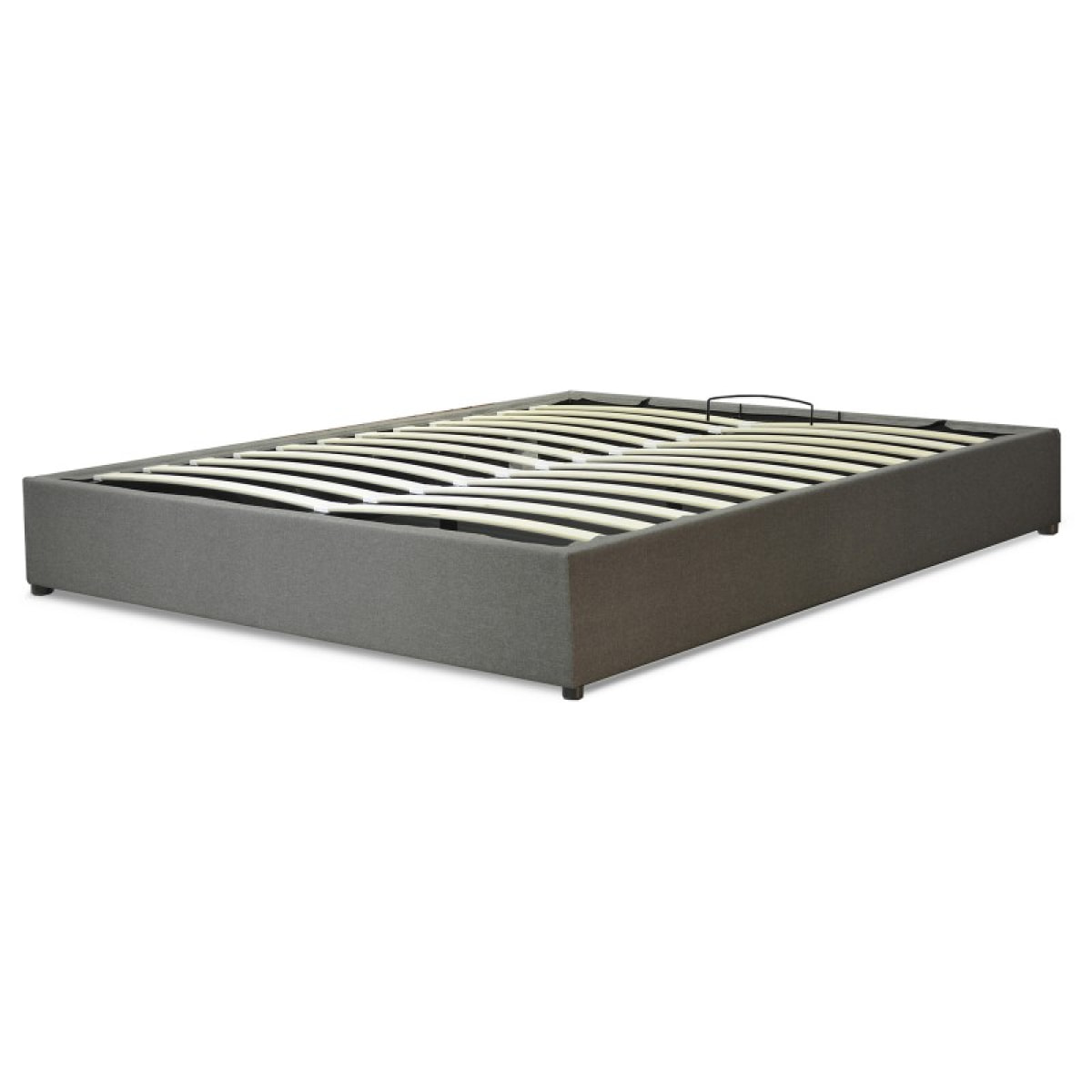 Lit coffre Futura | Ouverture électrique avec télécommande | Espace de stockage jusqu'à 900 L | Tissu | Gris clair