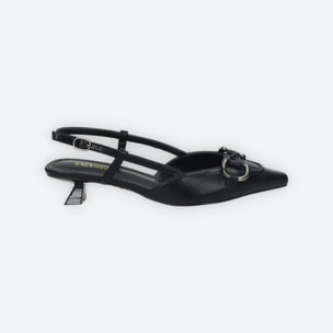 Décolleté sling back Donna Tata Italia Nero