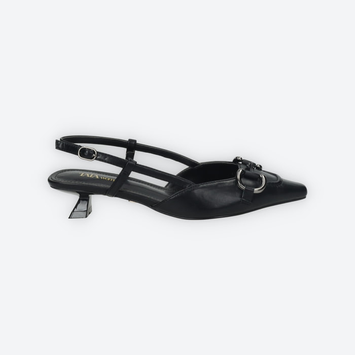 Décolleté sling back Donna Tata Italia Nero