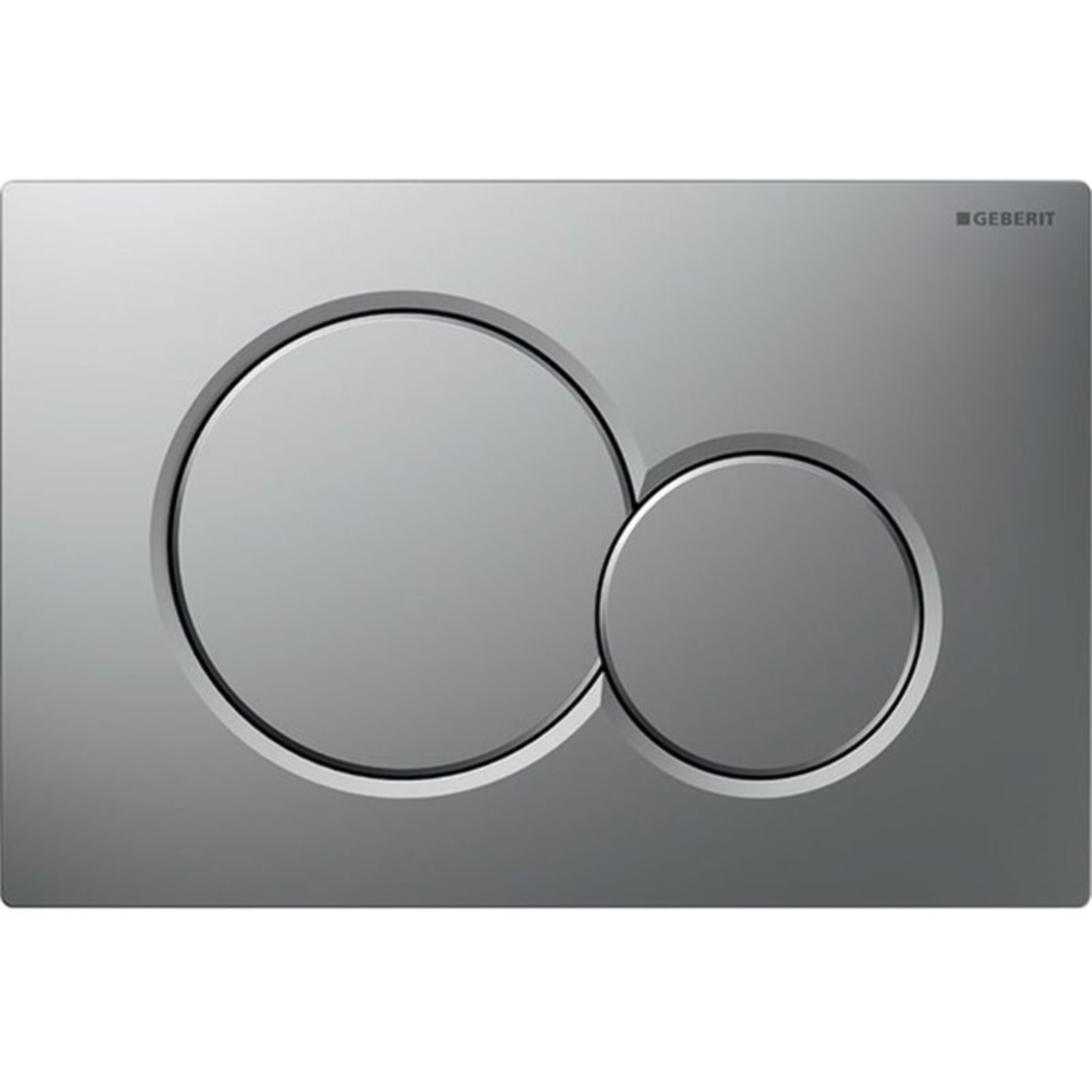 Sigma01 Plaque de déclenchement double touche, Chrome mat (Sigma01-E)