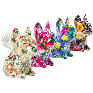 Tirelires Dog Fiore 12cm set de 4 Kare Design