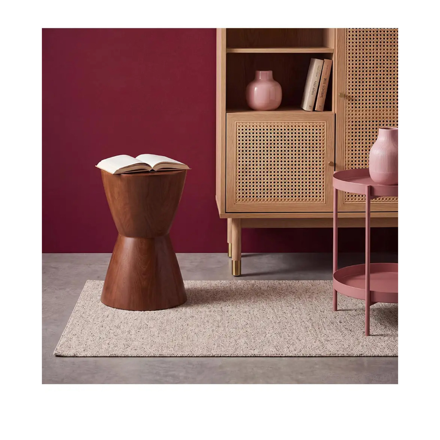 PETRA Alfombra lavable tejido en bucle en crema, varias medidas disponibles.