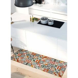 SPRINTY Alfombra vinílica de cocina diseños bohemios en multicolor, varias medidas disponibles.