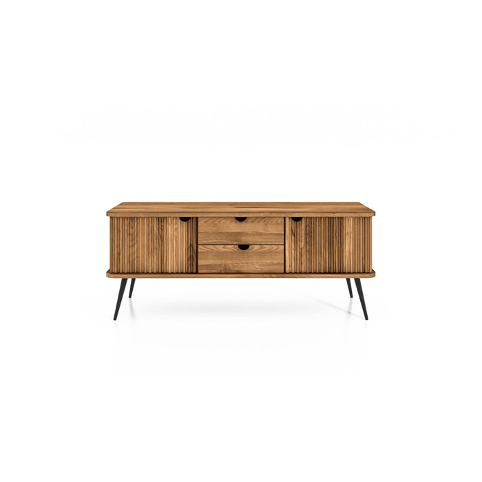 Meuble tv bois hêtre amalfi 144x46cm