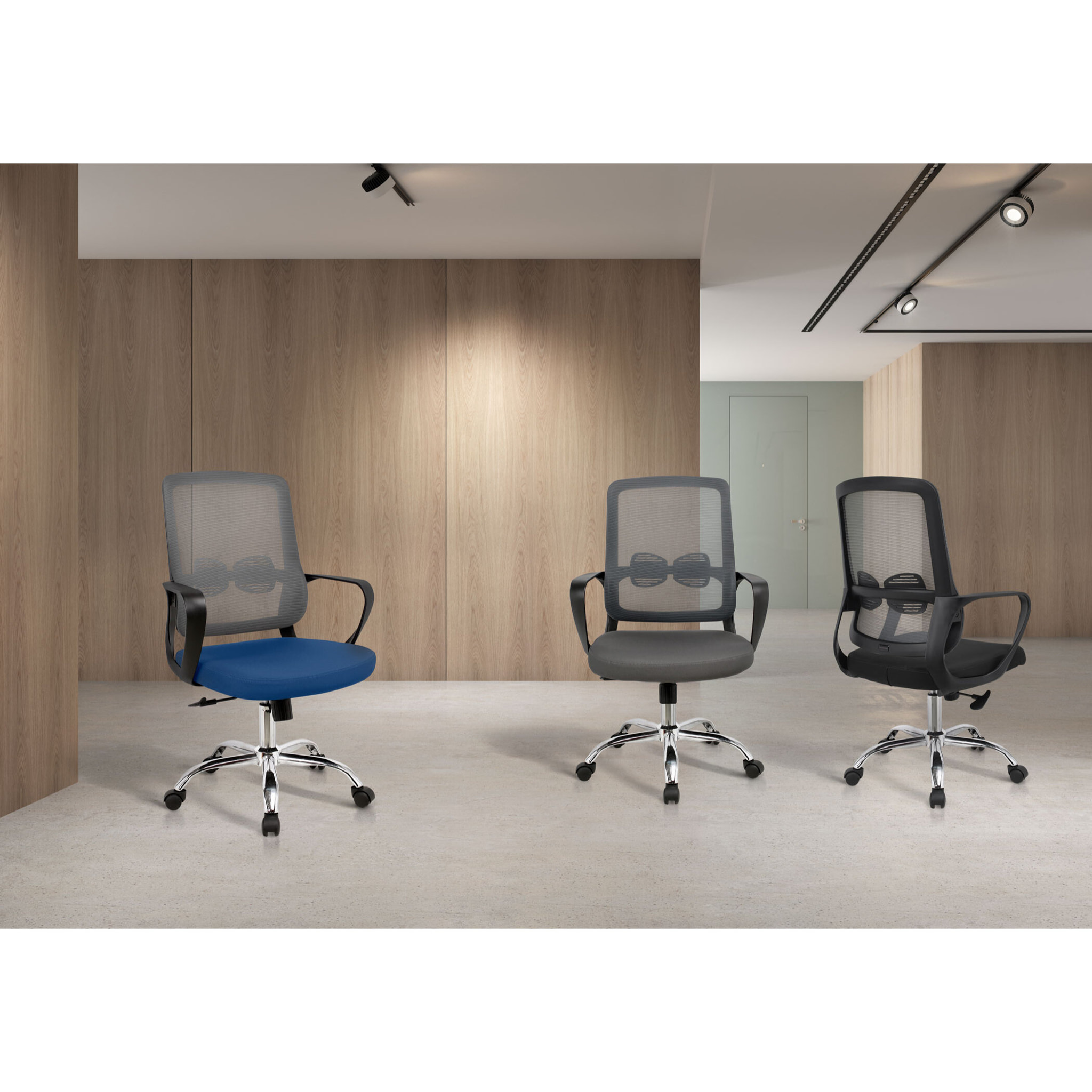 Silla de estudio Mylo gris 110x60x61 cm