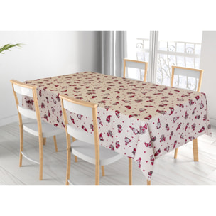 Tovaglia Cucina Resinata Idroleppelente Antimacchia Disegno Mini Gnomi 140x180