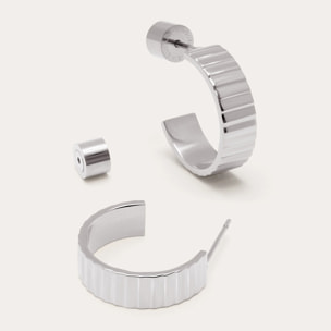 Pendientes Aro Gear Acero
