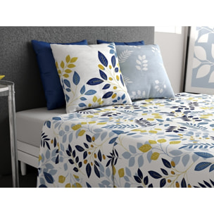 Parure De Drap 3pcs avec Drap Housse 90x190cm 100% Coton 57fils-chloÉ