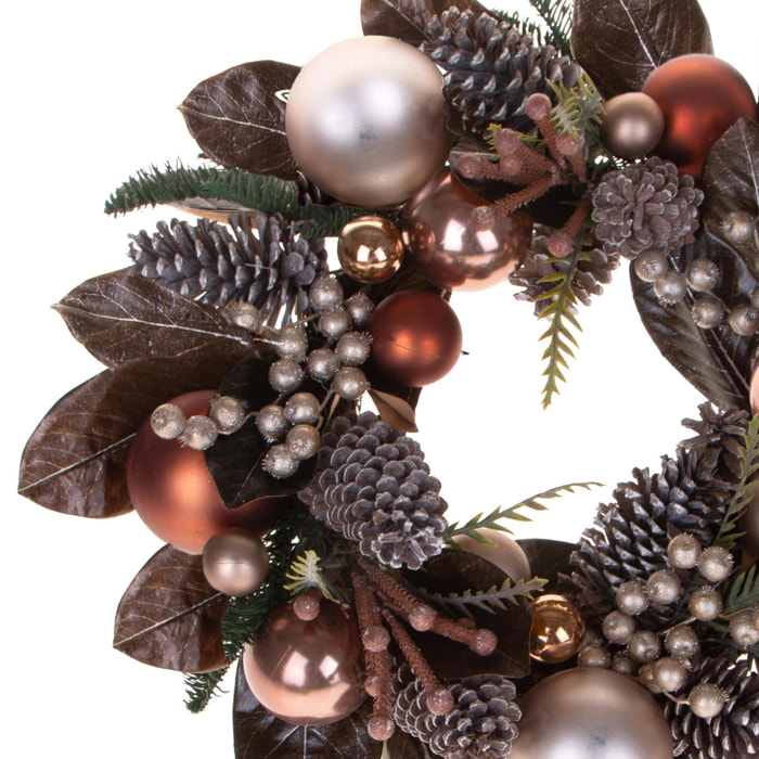 Corona natalizia - Pezzi 1 - 56xH18x56cm - Bianchi Dino SpA