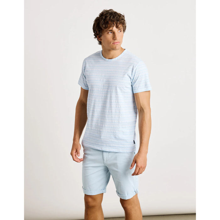 Camiseta Manga Corta Rayas Azul - Alaska