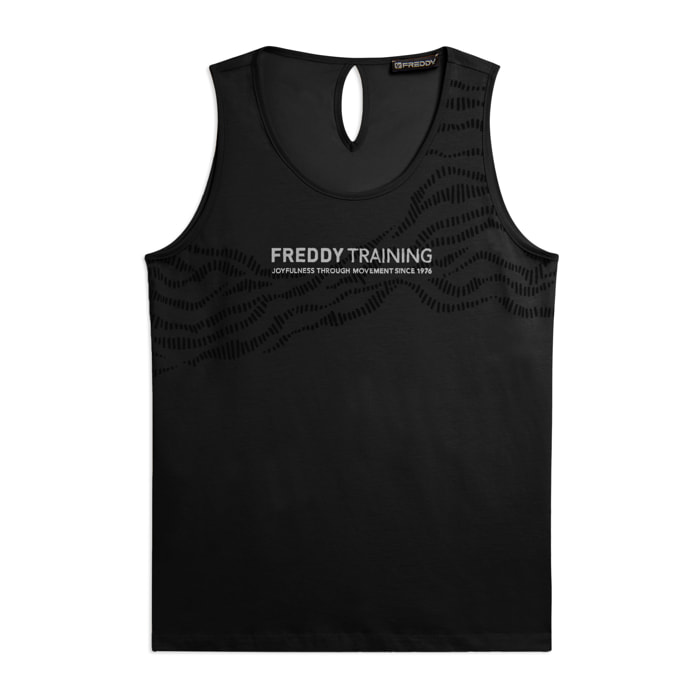 Canotta con Dettaglio Cut-Out e Grafica FREDDY