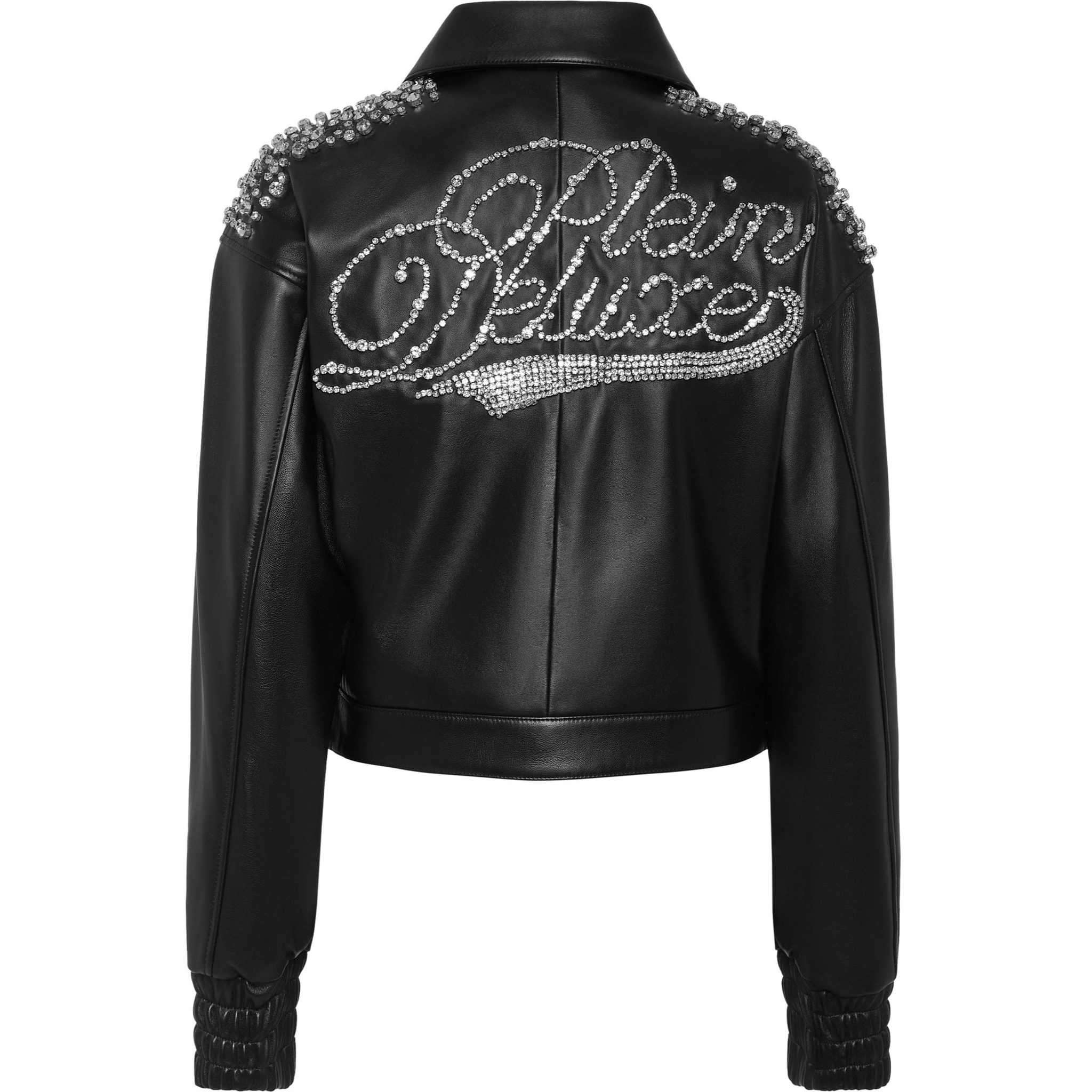PHILIPP PLEIN Leather Bomber SIGNATURE
