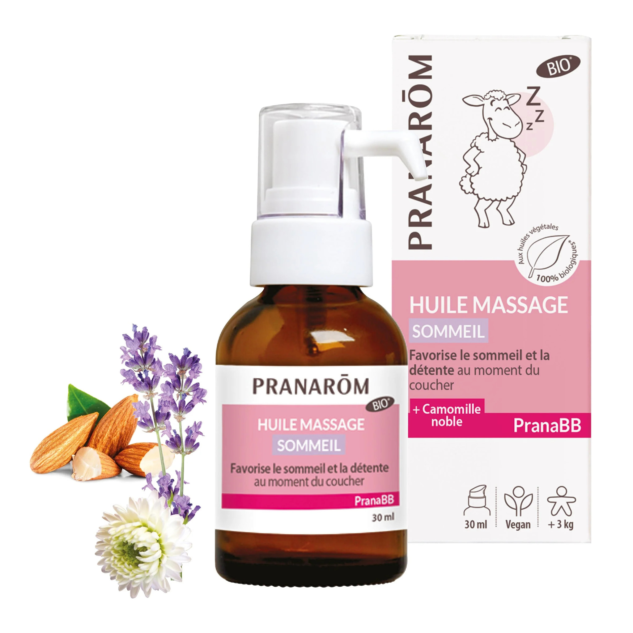 Pranarom - Huile de massage - Sommeil - Bio - 30 ml