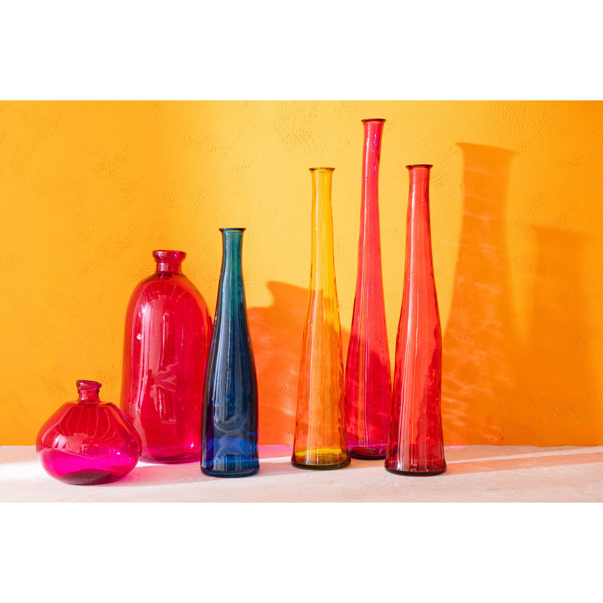 J-Line Vase Bulle Verre Fuchsia