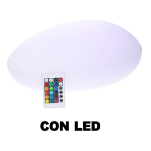 Lampada led in plastica ricaricabile sasso multicolor cm51x37h20