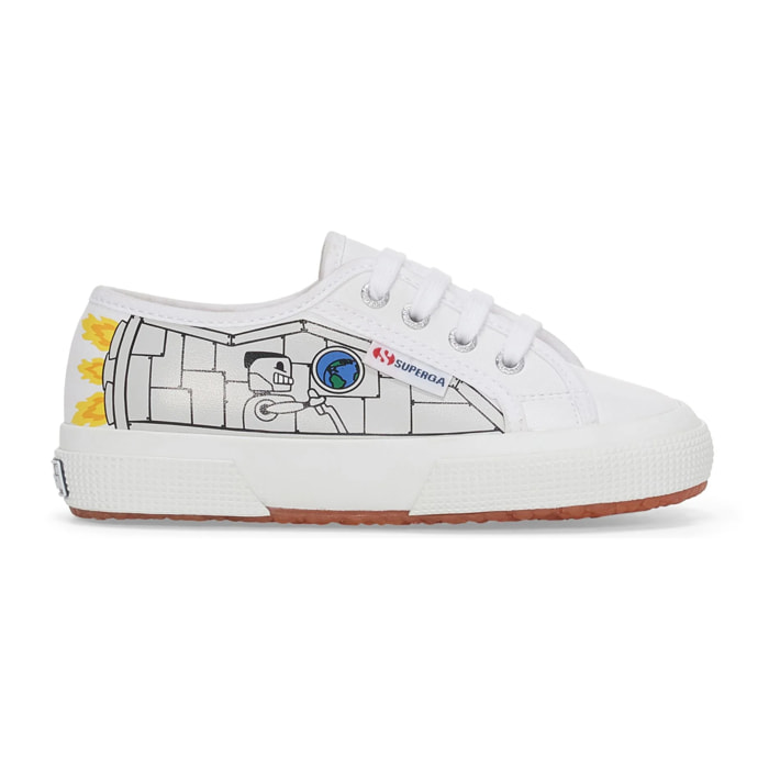 Le Superga Bambino/A Bianco 2750 KIDS VEGAN MATERIAL ROBOT PRINT