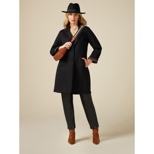 Oltre - Scuba fabric coat - Negro