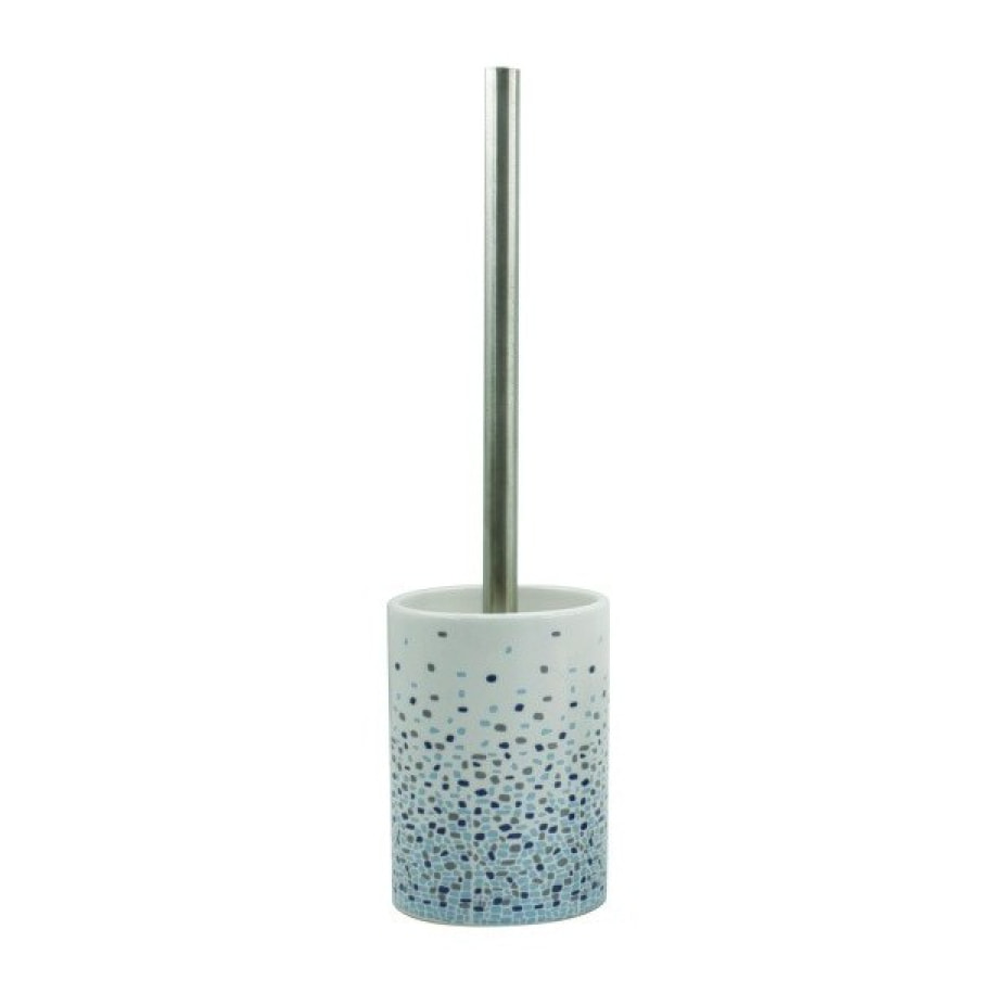 Brosse wc avec support Céramique BREST Bleu MSV
