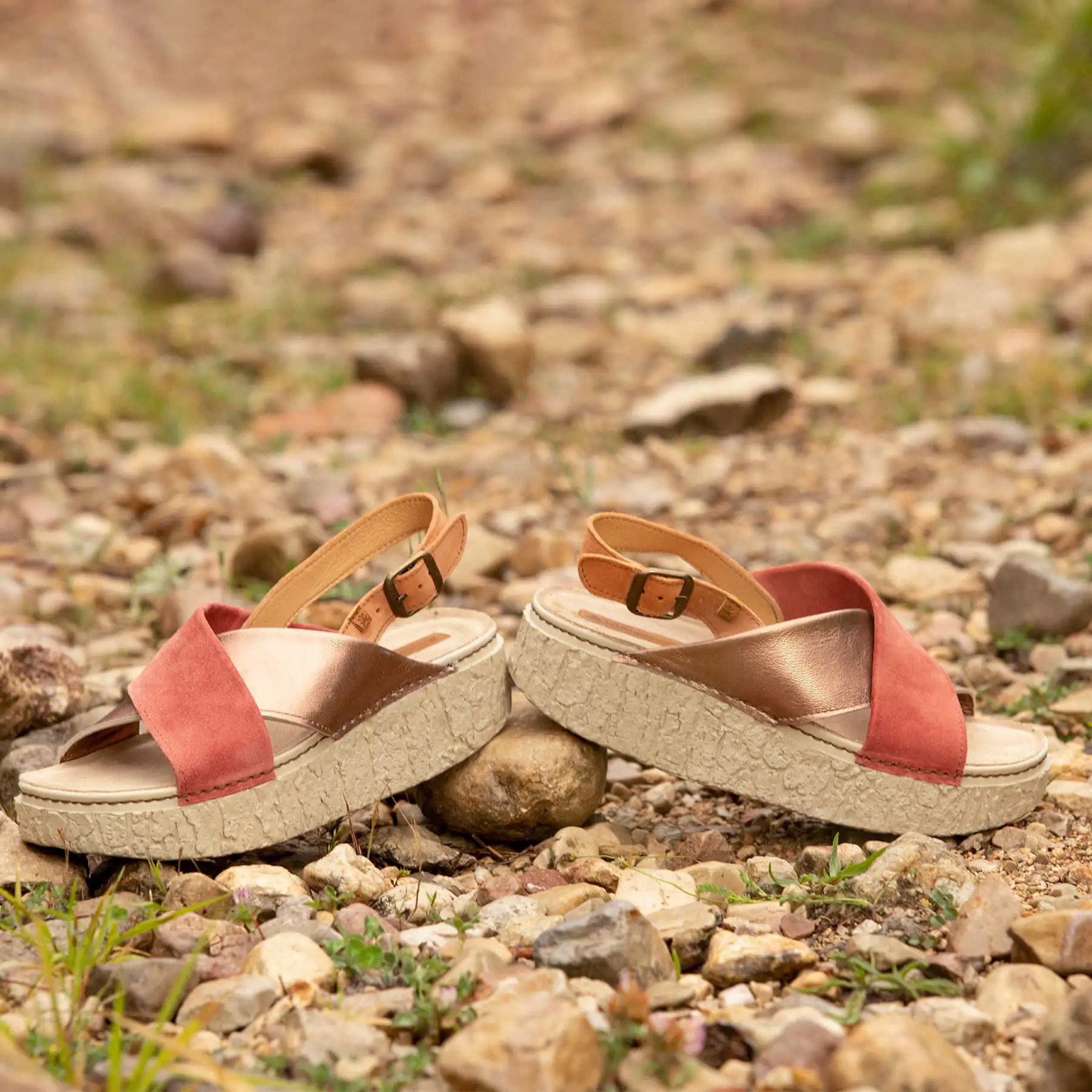 Sandalias N5972 MULTI LEATHER MULTI CREAM / SHINRIN color Multi cream