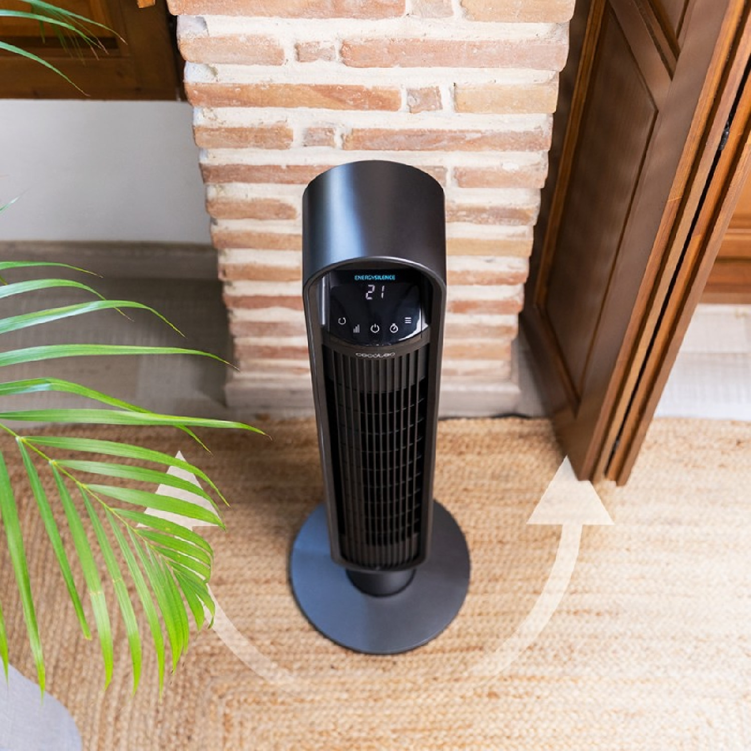 Cecotec Ventilador de Torre con Mando a Distancia y Temporizador EnergySilence 9