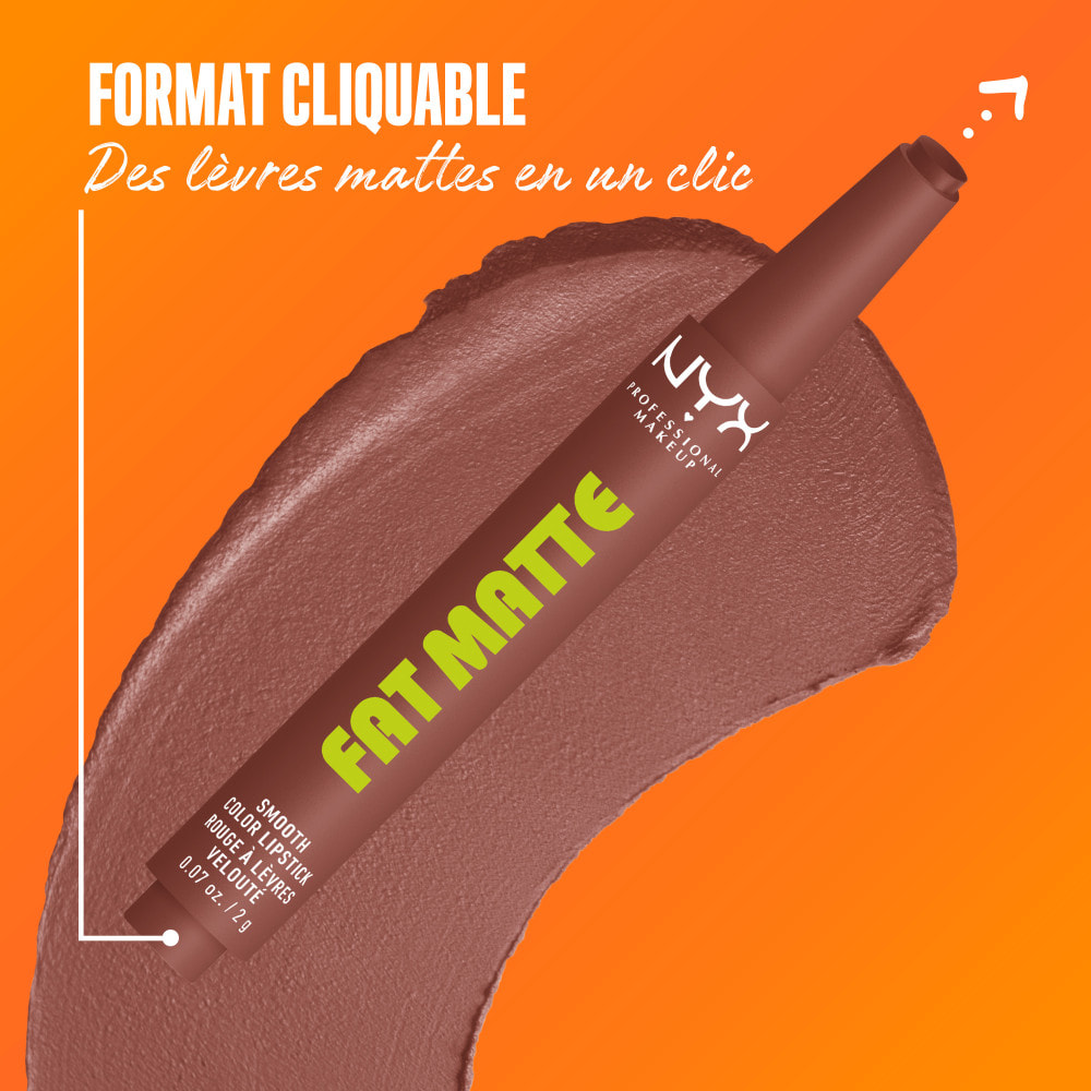 NYX Profesional Makeup Fat Matte Rouge à Lèvres Mat Confort Lissant - Toasty Taupe